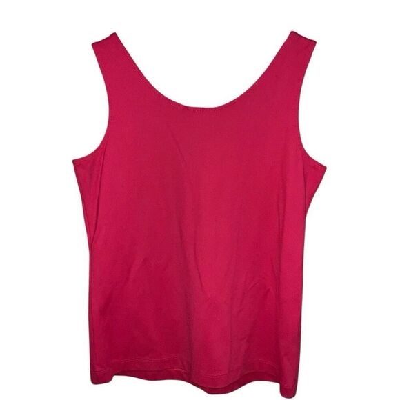 Chico’s Tank Top Red Sleeveless Stretch Scoop Neck Pullover Size S - Picture 3 of 4